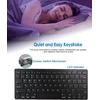 Srayg belaidė bluetooth mini klaviatūra Azerty prancūzų kalba, lengva, tyli, kompaktiška, itin plona, nešiojama, skirta Mac, Ipad, planšetiniam kompiuteriui, telefonui, Ios, Android, Chrome, Windows, juoda
