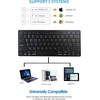 Srayg belaidė bluetooth mini klaviatūra Azerty prancūzų kalba, lengva, tyli, kompaktiška, itin plona, nešiojama, skirta Mac, Ipad, planšetiniam kompiuteriui, telefonui, Ios, Android, Chrome, Windows, juoda