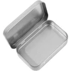 Stačiakampė metalinė dėžutė, sidabrinė metalinė dėžutė, mini dėžutė, metalinės dėžutės su dangteliu, nešiojamos metalinės dėžutės, mini dėžutė prieskoniams, karoliukams, monetoms, papuošalams, namams, saldainiams