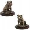 Staffordshire Bull Terrier statulėlė ant medinio pagrindo