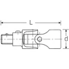Stahlwille Qr 428" universalioji jungtis su Quickrelease, sidabrinė, 60 mm
