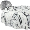 Staltiesės audinys, plaunama staltiesė, lengvai prižiūrima staltiesė su lotoso efektu, atspari purvui ir vandeniui, skirta naudoti viduje ir lauke, apvali 140 cm, cutting edge marble juodas