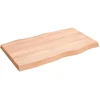 Stalviršis, šviesiai rudas, 100x60x(2-6) cm, medienos masyvas