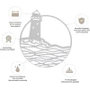 Stanzenshop Lighthouse Sea Round Frame Cutting Dies Stencils Scrapbooking Card Making Diy Embossing Stencils