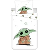 Star Wars The Mandalorian Baby Yoda patalynės užvalkalų komplektas 140 x 200 + 70 x 90 cm