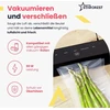 Starcrest maisto vakuuminis sandariklis, vakuuminis sandariklis maisto pakavimui, vakuuminis aparatas kaip suvirinimo įrenginys maistui, su 10 vakuuminių maišelių, juodas