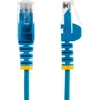 Startech.com 2,5 m cat6 kabelis - plonas cat6 pataisos kabelis - mėlynas - rj45 jungtys be užkabinimo - gigabitinis eterneto kabelis - 28 awg