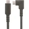 Startech.com 2m usb-c kabelis su kampu, usb 3.2 gen 1 (5 gbps), usb c į usb c duomenų/monitoriaus/dokavimo stotelės kabelis, 4k 60hz dp alt režimas, įkrovimo kabelis 100w, 90 laipsnių kampo jungtis (rusb315cc2mbr)