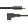 Startech.com 2m usb-c kabelis su kampu, usb 3.2 gen 1 (5 gbps), usb c į usb c duomenų/monitoriaus/dokavimo stotelės kabelis, 4k 60hz dp alt režimas, įkrovimo kabelis 100w, 90 laipsnių kampo jungtis (rusb315cc2mbr)