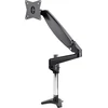 Monitorius Startech.com Stalinis monitoriaus laikiklis, monitoriaus laikiklis Vesa 32"/49" itin plataus ekrano 8kg, vieno monitoriaus laikiklis, reguliuojamas aukštis / lankstus, C spaustukas arba varžtas (armpivote2)