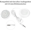 Kompiuterio kolonėlės Stereo garsiakalbis pagalvei, 3.5 mm jungtis, Hi-fi mini garsiakalbis (baltas)