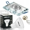 Stiklinis kvadratinis Led šviestuvas su Gu10 10w Led lempute