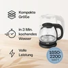 Stiklinis virdulys 1l su filtru, Lebenlang, kelioninis