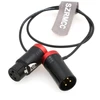 Stiprintuvas Szrmcc xlr kabelis xlr 3 kontaktų kištukas į 3 kontaktų xlr lizdą žemo profilio garso kabelis, skirtas sound devices 633 688 788t 302 552 zaxcom įrašymo įrenginiui zoom f8 (raudonas dangtelis)