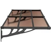Stogelis durims, juodos spalvos, 199x90cm, polikarbonatas