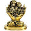 Stonkraft - 14 cm žalvaris - Marija, Juozapas ir Jėzus Kristus - Jėzaus šeima rankose - stabas Murti statulos skulptūros figūrėlė