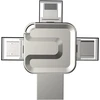 Storite usb atmintinė 256gb 4 viename didelės spartos atmintinė išorinė metalinė atmintinė usb atmintinė, skirta idevice android nešiojamam kompiuteriui planšetiniam kompiuteriui (sidabrinė)