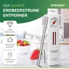 Strunky® braškių gėrimų valiklis, nerūdijantis plienas, virtuvės pagalbininkas, saugus ir tinkamas vaikams, strunky valiklis vaisių mėgėjams ir šeimoms