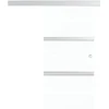 Stumdomos durys, sidabrinės, 76x212cm, aliuminis ir ESG stiklas
