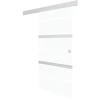 Stumdomos durys, sidabrinės, 76x212cm, aliuminis ir ESG stiklas