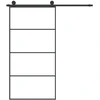 Stumdomos durys su įrangos rinkiniu, 102,5x205cm, ESG/aliuminis