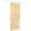 Stumdomos pušies durys 100x210 baltos