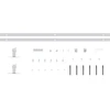Stumdomų spintelės durų rinkinys, baltas, 183cm, plienas