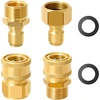 Styddi slėgio plovimo adapterių rinkinys, ultimate greito atjungimo rinkinys, m22-15 į 3/8" greita jungtis, žarnos adapteris slėgio plovimo pistoletui, žarnai, siurbliui, 4 vnt.