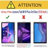 Succtopy dėklas Lenovo Tab M10 Plus 3rd Gen 10.6 colių 2022 Tb125/tb128 folio atverčiamas Pu odos apsauginis dėklas su rašiklio laikikliu, stovu ir piniginės viršeliu, planšetinio kompiuterio dėklas Lenovo Tab M10 Plus 3rd Generation 2022, juodas
