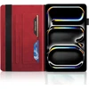Succtopy dėklas, skirtas Ipad Pro 13 colių (m4) 2024, folio atverčiamas Pu odinis apsauginis dėklas, skirtas Ipad Pro 13 colių (m4) planšetiniam kompiuteriui su rašiklio laikikliu ir stovo funkcija, skirtas 13 colių Ipad Pro 2024, raudonas