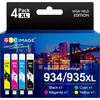Suderinamos Hp 934xl 935xl kasetės 4 spalvų rinkinys