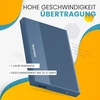 Kietasis diskas Suhsai 200gb išorinis standusis diskas, atsarginė kopija, Usb 3.0 didelės spartos duomenų perdavimas, suderinamas su Mac nešiojamuoju kompiuteriu, stacionariu kompiuteriu, žaidimų konsole (mėlynas)
