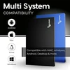 Suhsai 500gb portable išorinis kietasis diskas, kišeninis atsarginis hdd, 2.5 colio išorinė duomenų saugojimo kietasis diskas, usb 3.0 kietasis diskas, suderinamas su žaidimų pc, mac, nešiojamuoju kompiuteriu, - mėlynas