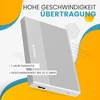 Suhsai išorinis kietasis diskas 1tb išorinis atsarginis diskas Usb 3.0 didelės spartos duomenų perdavimo kietasis diskas, suderinamas su Mac nešiojamuoju kompiuteriu, stacionariu kompiuteriu, žaidimų konsole (sidabrinis)