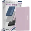 Suhsai išorinis kietasis diskas 250gb išorinis atsarginis diskas usb 3.0 didelės spartos duomenų perdavimo kietasis diskas, suderinamas su mac nešiojamuoju kompiuteriu, staliniu kompiuteriu, žaidimų konsole (rožinis)