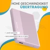 Suhsai išorinis kietasis diskas 250gb išorinis atsarginis diskas usb 3.0 didelės spartos duomenų perdavimo kietasis diskas, suderinamas su mac nešiojamuoju kompiuteriu, staliniu kompiuteriu, žaidimų konsole (rožinis)