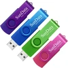 Sundata 16 Gb Usb atmintinė 4 vienetai Usb 2.0 atmintinė sukama metalinė (4 mišrios spalvos: mėlyna, žalia, violetinė, rožinė)