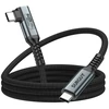 Sunguy usb c į usb c kabelis 1 m, 100 w 20 gbps usb c į usb c įkrovimo ir duomenų perdavimo kabelis, 4k @ 60 hz vaizdo perdavimo usb c kabelis, skirtas monitoriui iphone 16/15 pro max, nešiojamam kompiuteriui, mobiliajam telefonui, ssd