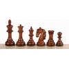Sunrise Chess & Games Kolumbietiški šachmatų figūros - akacija ir buksmedis, 3.75 colio, rankų darbo, sunkios, egzotiško medžio dizainas