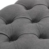 Suoliukas, tamsiai pilkas, 110x38x48cm, linas/medienos masyvas