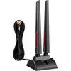 Superbat Wifi 6e trijų dažnių 2.4ghz 5ghz 6ghz Wlan antena su magnetiniu pagrindu ir Rp-sma 200 cm ilginamuoju kabeliu, skirta Wi-fi kortelėms, Pci kortelei, Pc Bluetooth pagrindinei plokštei, Wlan 6 maršrutizatoriui, Fpv, apsaugai