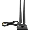 Superbat Wifi 6e trijų dažnių 2.4ghz 5ghz 6ghz Wlan antena su magnetiniu pagrindu ir Rp-sma 200 cm ilginamuoju kabeliu, skirta Wi-fi kortelėms, Pci kortelei, Pc Bluetooth pagrindinei plokštei, Wlan 6 maršrutizatoriui, Fpv, apsaugai