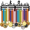 Superdant medal holder Ekg rašto medalių laikiklis juodo metalo sieninis kabliukas medalių laikiklis varžyboms sienų kabinimo dovanos sportininkams 40 x 15 cm