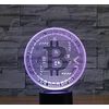 Lova Superruidalong 3d bitcoin naktinės lempos su nuotolinio valdymo pulteliu, 16 spalvų iliuzija, akrilinė led stalinė lempa prie lovos, vaikų miegamojo stalo dekoras, gimtadienio dovanos, žaislas vaikams