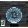 Lova Superruidalong 3d bitcoin naktinės lempos su nuotolinio valdymo pulteliu, 16 spalvų iliuzija, akrilinė led stalinė lempa prie lovos, vaikų miegamojo stalo dekoras, gimtadienio dovanos, žaislas vaikams