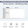 Supvan T50m etikečių spausdintuvo juosta, individualizuotas etikečių spausdinimo popierius, 2 pakuotės, papildymai, baltas, dydis 4,96 x 8,9 cm, 100 vnt. pakuotė, termiškai laminuotas, vandeniui atsparus, lipnus