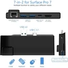 Surface Pro 7 doko stotis su 4k Hdmi adapteriu + Rj45 Ethernet Lan + Usb-c Pd įkrovimas + 2 prievadų Usb 3.0 + Sd/tf kortelių skaitytuvo adapteris, skirtas Microsoft Surface Pro 7