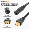 Surieen Dc 8 mm į Xt60 maitinimo kabelis, 1,5 m 14 Awg Xt60 lizdo adapterio kabelis skirtas saulės moduliui, nešiojamai elektrinei, saulės generatoriui (dc 8 mm moteriškas)