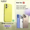 Surphy silikoninis dėklas, skirtas iphone 16 6.1 colio, su magsafe, ekrano apsauga ir pilna kameros apsauga, smūgiams atsparus mobiliojo telefono dėklas iphone 16 dėklas, skirtas magnetiniams priedams, geltonas