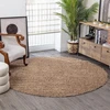 Surya Home Shaggy Berber kilimas – pūkuotas kilimas svetainei, valgomajam, miegamajam, ilgo plauko aukšto plauko kilimas pūkuotas – didelis kilimas 120 cm apvalus, šviesiai smėlio spalvos kilimas svetainei